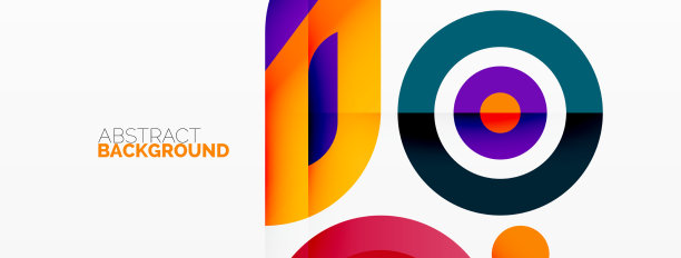 环形和圆形几何抽象背景图片下载