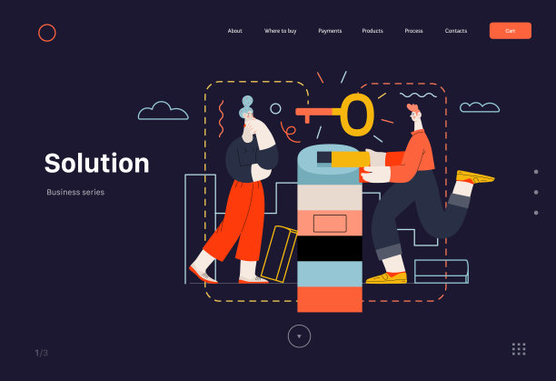 技术孟菲斯插图。创意登陆网页模板图片下载