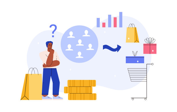 客户洞察信息用于分析消费者行为，矢量隔离。图片下载