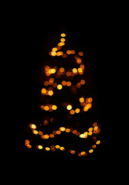 圣诞树彩灯图片下载