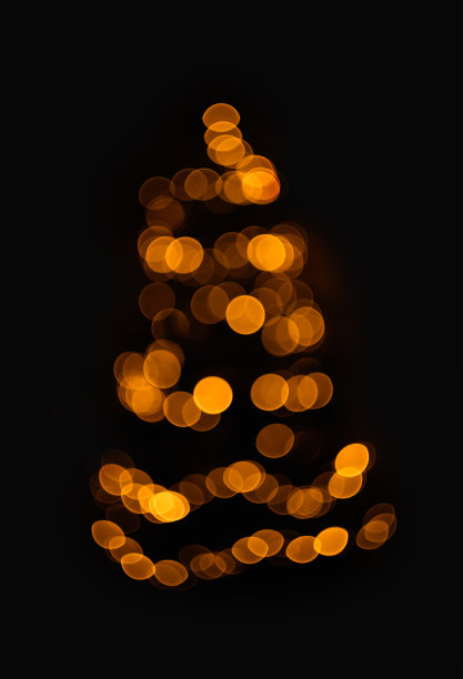 圣诞树彩灯图片下载