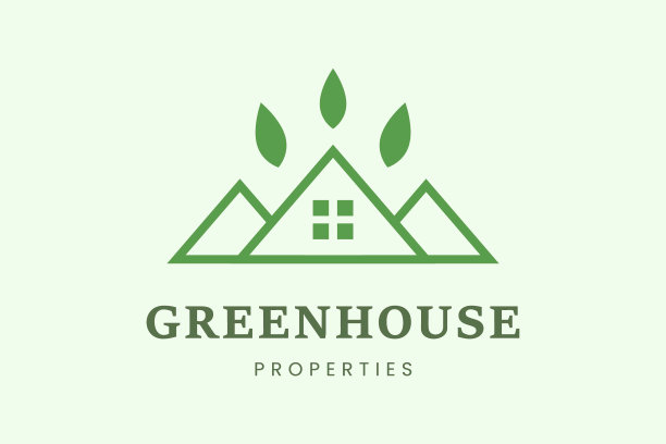 家和树叶树标志模板的别墅或酒店业务图片下载