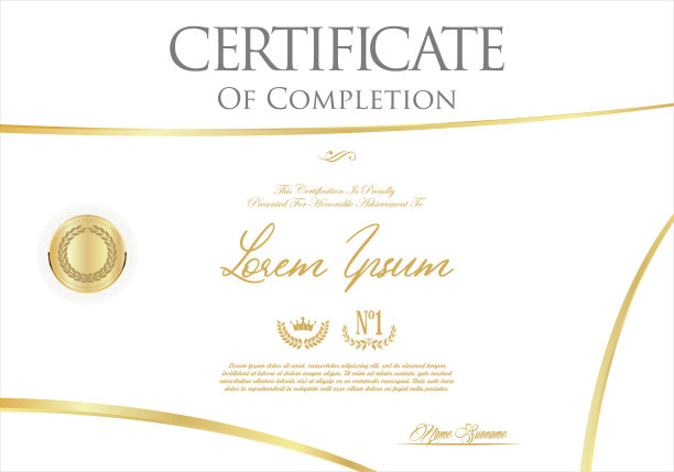 证书或文凭复古复古设计矢量图片下载