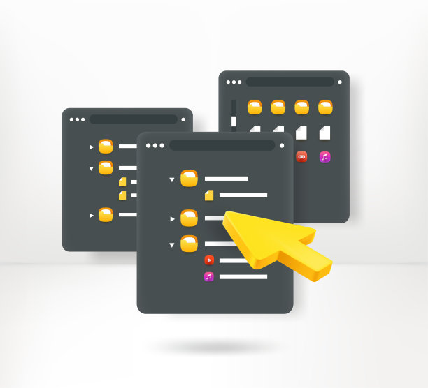 在网上搜索信息。三维矢量概念图片下载