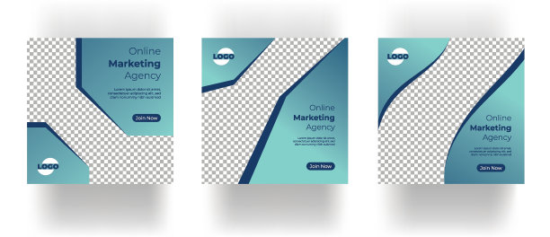 商务会议现场网络研讨会横幅邀请和社交媒体发布模板图片下载