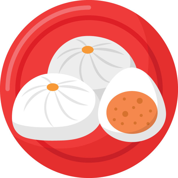 chachabao或manapua概念，keke pua'a或chao pao矢量颜色图标设计，亚洲菜系符号，最受欢迎的菜肴标志，街头食品股票插图图片下载