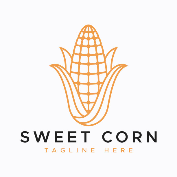有机健康食品业务产品的甜玉米极简概念Logo图片下载
