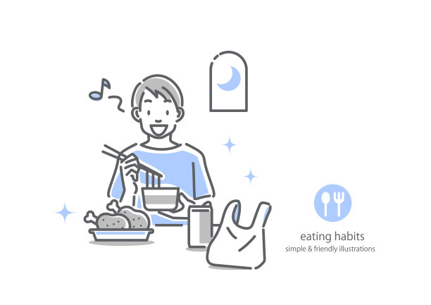 年轻人，不健康的饮食图片下载