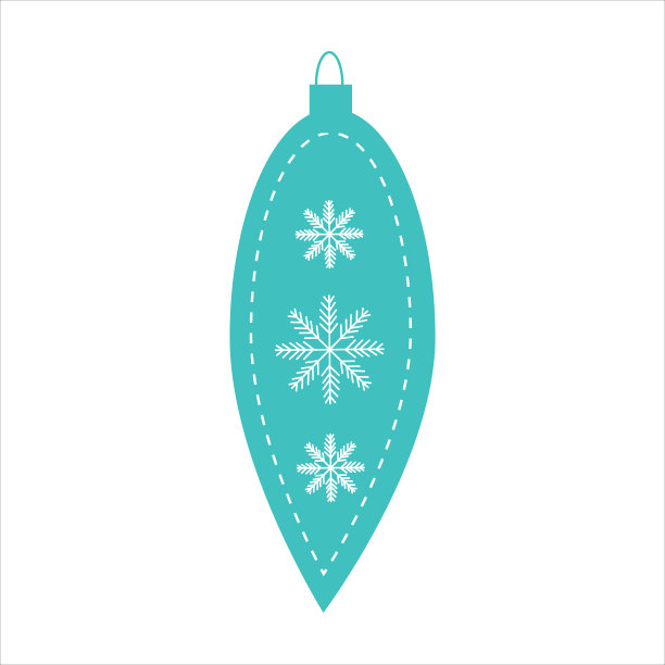 圣诞绿色玩具，雪花圆锥形图片下载