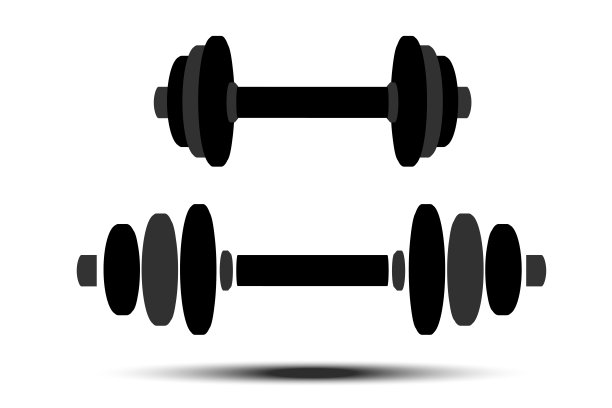 3d黑色哑铃飞图片下载