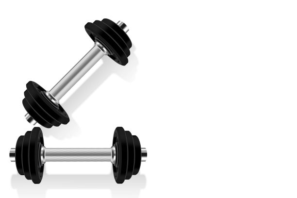 3d黑色哑铃飞图片下载
