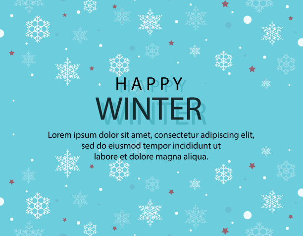 有雪花的快乐冬季图片下载