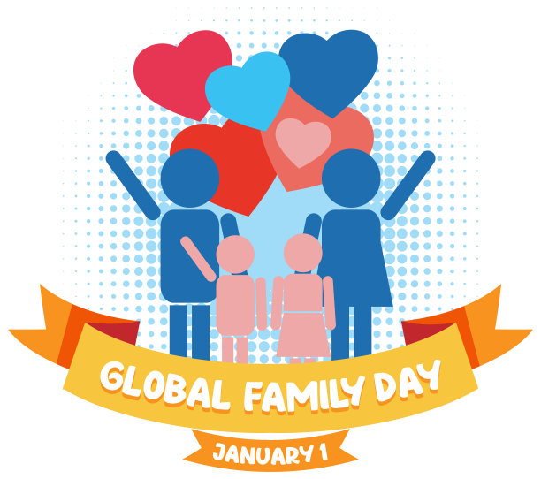 全球家庭日横幅设计图片下载