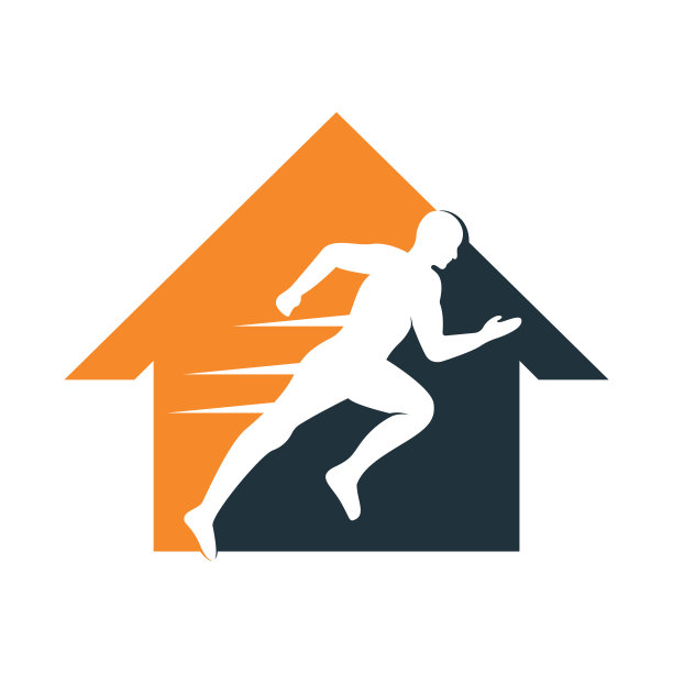 奔跑的人矢量符号。图片下载