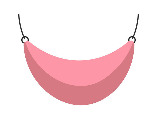 日光浴床或吊床图标。矢量图图片下载