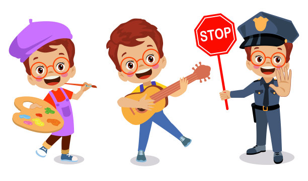 不同职业的卡通人物图片下载