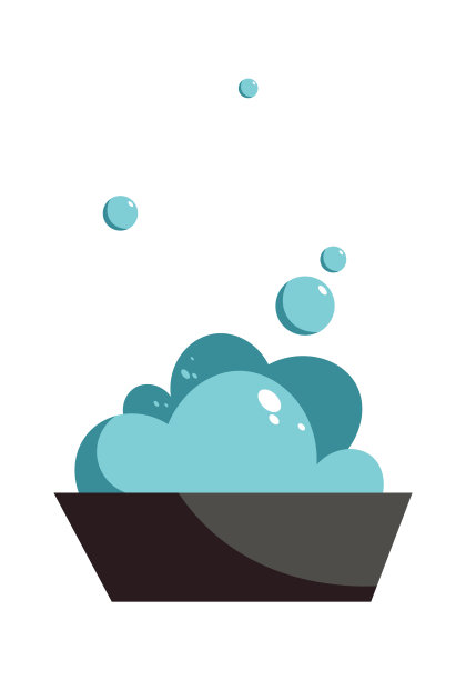 碗泡沫图标。矢量图图片下载