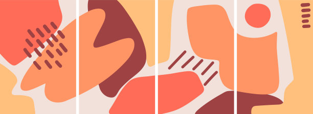 设置抽象背景模板。手绘各种形状和涂鸦。封面，邀请，横幅，海报，宣传册，标语牌，明信片，传单，墙壁装饰。现代矢量插图图片下载