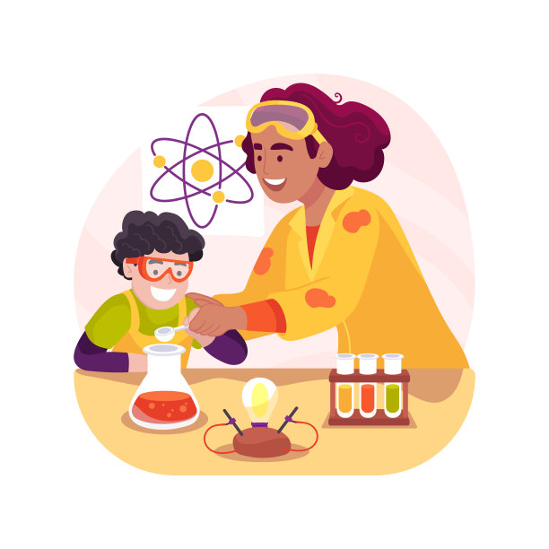 科学导师孤立的卡通矢量插图。图片下载