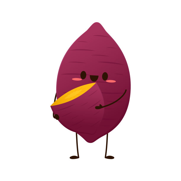 红薯漫画。红薯人物设计。图片下载