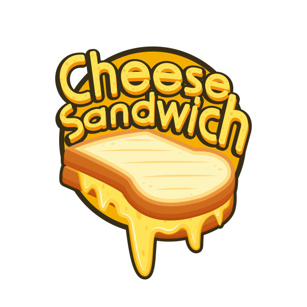 三明治奶酪标志设计。奶酪象征。图片下载