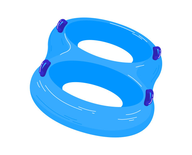 用于游泳的橡胶浮圈，隔离在白色矢量图上。夏季泳池、海边或海滩水上玩具设计。循环设备图片下载