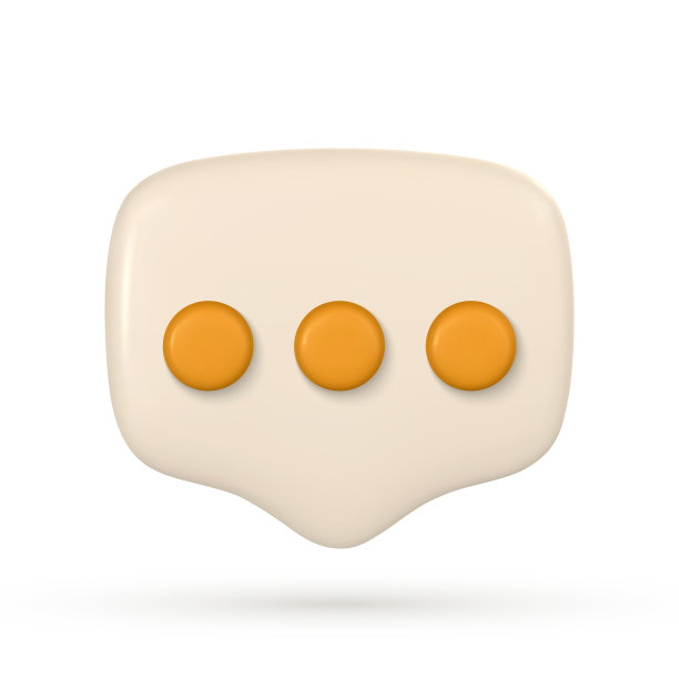 3d消息通知图标。可爱的带有点的最小语音泡泡。矢量图图片下载