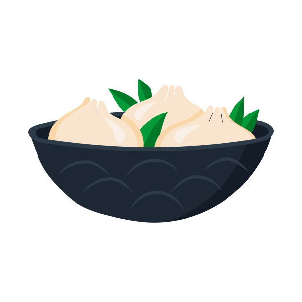 亚洲食物传统的中国饺子在盘子里图片下载