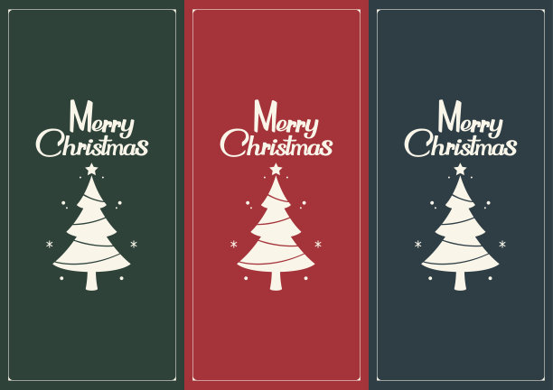 新年贺卡设计与程式化的圣诞树。矢量插图。圣诞树标志。图片下载