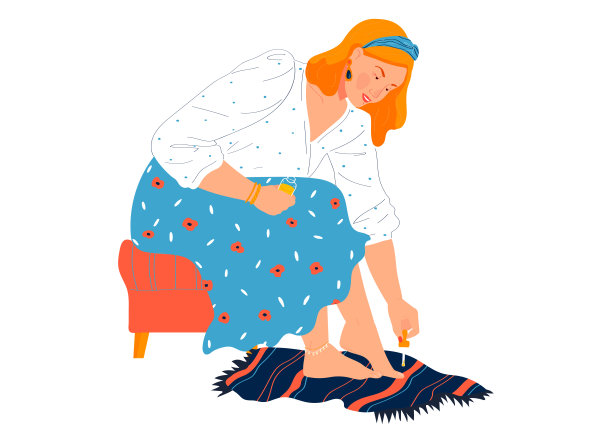 女性美容，足疗程序，女性护理脚趾甲，滋养化妆品，卡通矢量插画，白色隔离。图片下载