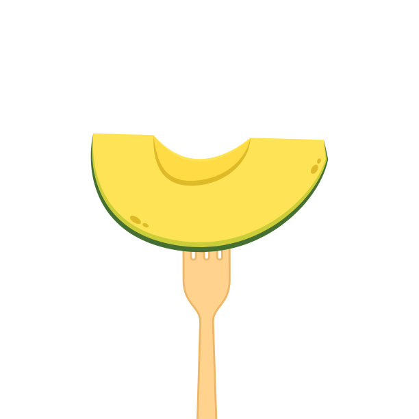 牛油果放在叉子上。牛油果插图孤立在白色背景。图片下载