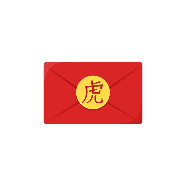 生肖标志老虎标志。中国十二生肖象征虎的象形简单矢量形象。中国的奖励。图片下载