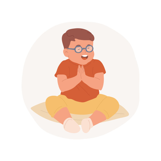 戴眼镜孤立卡通矢量插图。图片下载