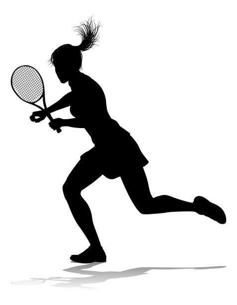 网球剪影运动运动员妇女图片下载