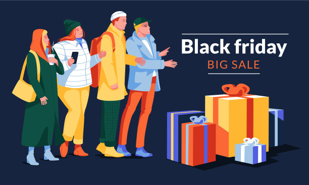 黑色星期五促销广告概念图片下载