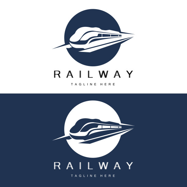 火车图标设计。快速列车轨道矢量，快速运输车辆插图，设计适合机车铁路公司陆路运输和快速运输图片下载