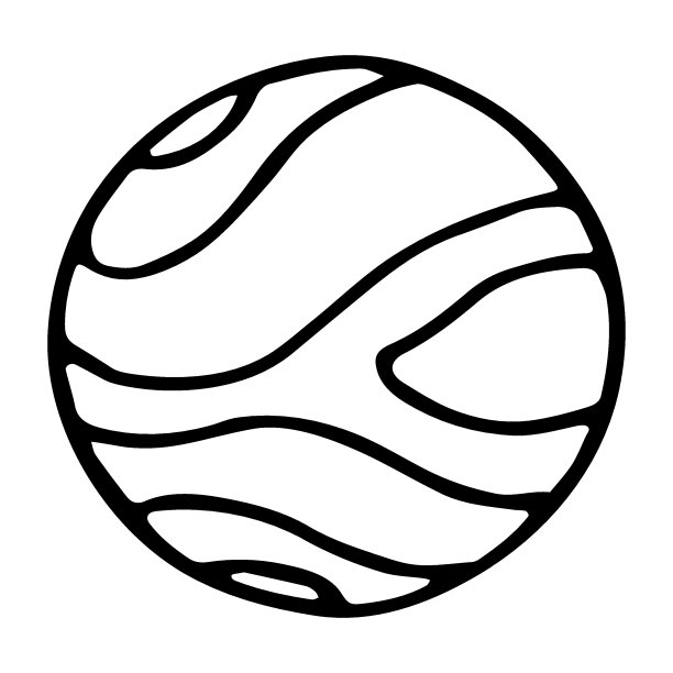 勾勒空间涂鸦图像。手绘行星图片下载