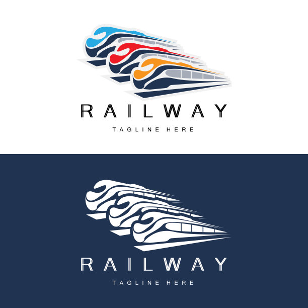 火车图标设计。快速列车轨道矢量，快速运输车辆插图，设计适合机车铁路公司陆路运输和快速运输图片下载