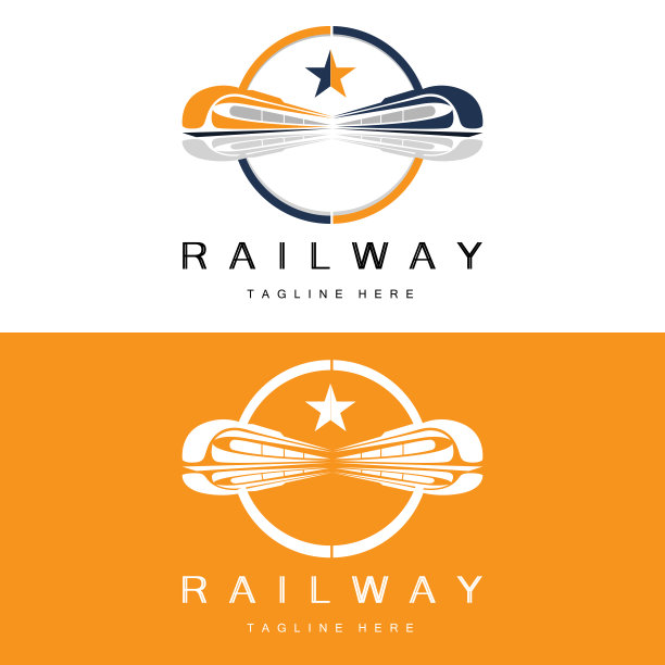 火车图标设计。快速列车轨道矢量，快速运输车辆插图，设计适合机车铁路公司陆路运输和快速运输图片下载