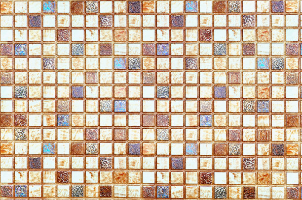 格子温暖表面与棕色橙色和蓝色图片下载