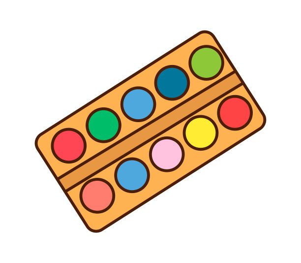 油漆图标。回归校园设计元素。矢量图图片下载