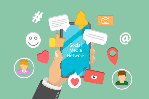社交媒体网络的三维等距平面矢量概念图图片下载