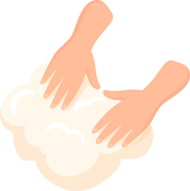 揉面人的手卡通烘焙图标图片下载