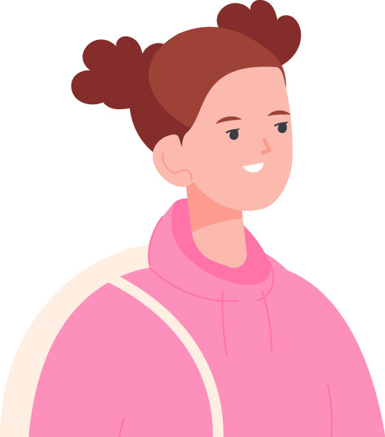 学校孩子头像漂亮微笑的女孩肖像图片下载