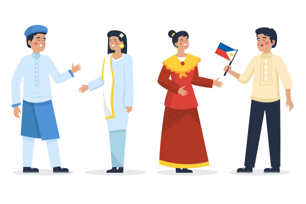 手绘菲律宾国旗设计图片下载