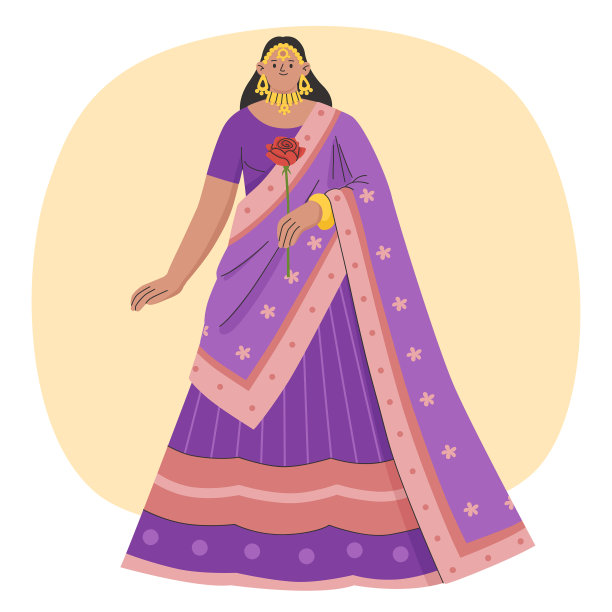 手绘纱丽图片下载