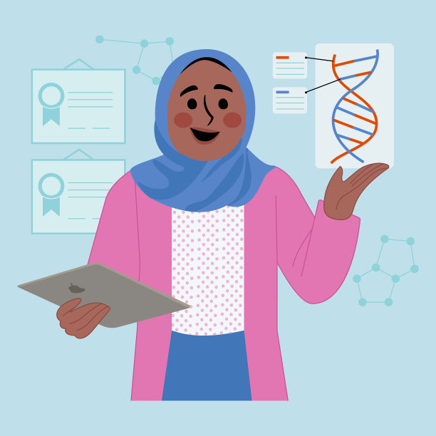 手绘赋权的穆斯林妇女图片下载