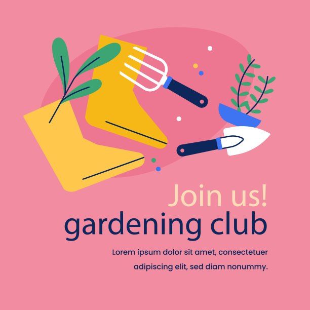 手绘园林设计模板图片下载