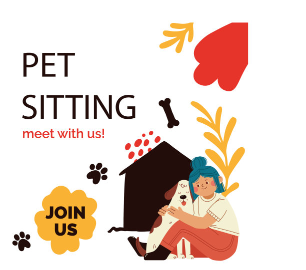 手绘宠物坐位模板图片下载