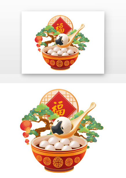 国潮元宵节创意图片下载